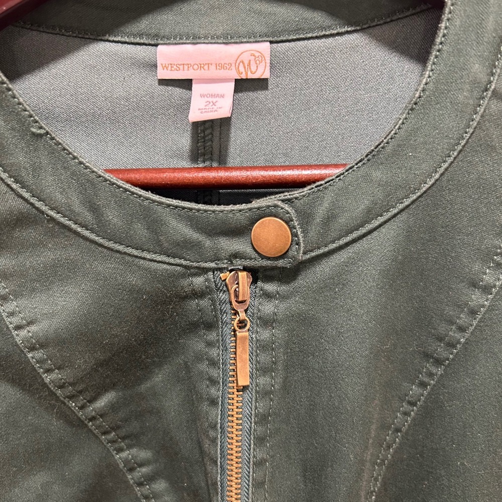 Westport 1962 Green Moto Jacket Full Zip Pockets Casual 2xl - Picture 5 of 6